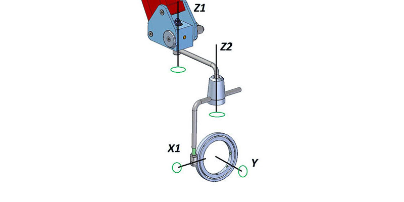 Braccio Articolato Bilanciato - ATTACCO ORBITALE D - MAX Ø 85mm